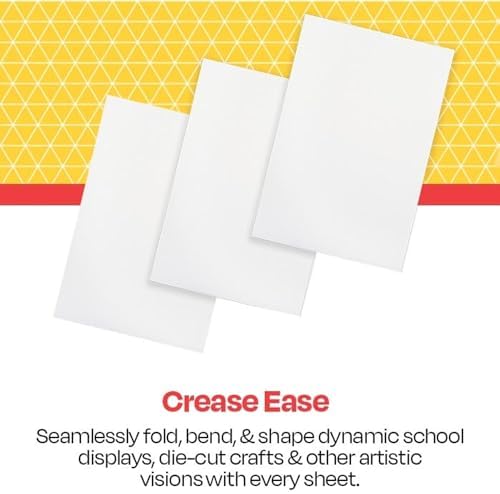School Smart Folding Bristol Tagboard, 24 x 36 Inches, White, Pack of 100