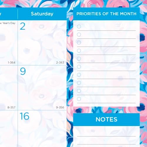 Blueline® 2027 Colorful Monthly Desk Pad Calendar, 12 Months, January to December, 22" x 17", Floral (C194128)