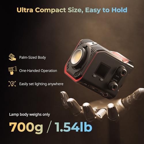 SMALLRIG RC 100B COB LED Video Light Kit with 73Wh Battery Grip Handle