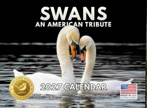 JJ Audubon Tribute Swan Calendar 2027 Monthly Wall Calender 12 Month