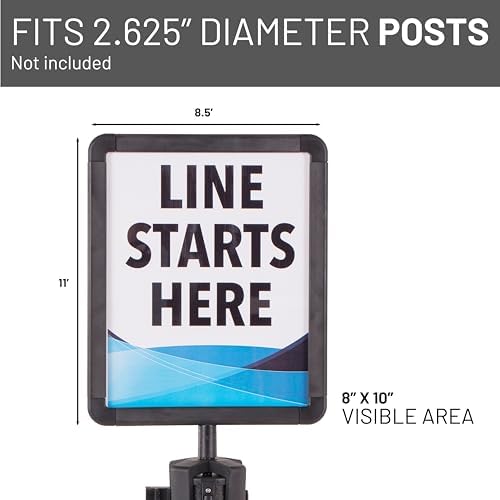 US Weight Plastic Stanchion Sign Holder for USW ChainBoss & Sentry