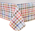 LIBERECOO Heavy Duty Vinyl Tablecloth with Flannel Backing Waterproof Oil-Proof Plastic Table Cloth Stain-Resistant Wipeable Rectangle or Square Table Cover for Indoor and Outdoor 60 x 102 Inch