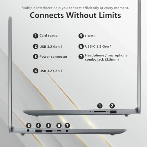 Lenovo IdeaPad Slim 3 Laptop, 15.6 Inch FHD Display, AMD Ryzen 5 5625U, 16GB RAM, 512GB SSD, Backlit KB, SD Card Reader, Webcam, HDMI, Wi-Fi 6, Windows 11 Pro, with Microsoft 365 for the Web
