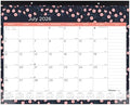 Blueline® Colorful Academic Monthly Desk Pad Calendar, 18 Months, July 2026 to December 2027, 22" x 17", Blossom Design (CA1716BD)