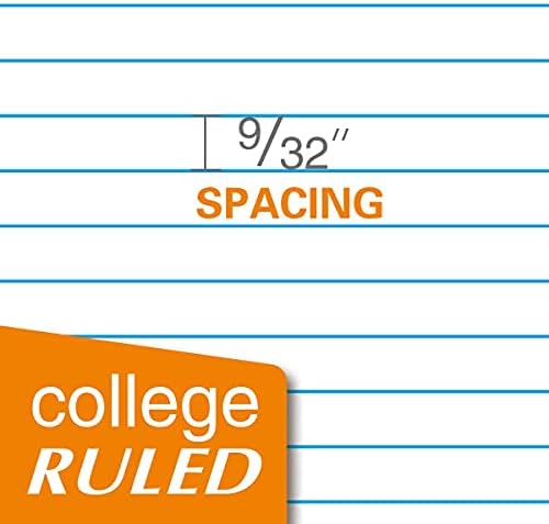 Kaisa Loose Leaf Paper Filler Paper 8x10.5 inches, College Ruled, 3-Hole Punched for 3-Ring Binder, 150 Sheets/Pack (3 Pack) F15001C