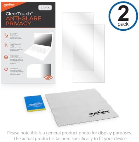 BoxWave Screen Protector Compatible with DEEBYCOO LCD Writing Tablet (9.5 in) - ClearTouch Anti-Glare Privacy (2-Pack), Privacy Screen Protector Flexible Film Anti-Glare
