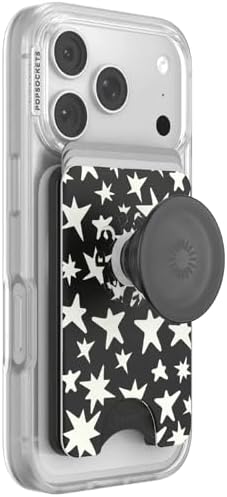 PopSockets Phone Wallet for MagSafe with Grip- Starstruck | PopWallet, Holds 3 Cards, Magnetic, Removable, Secure, Western, Boho, Aesthetic, Phone, Women