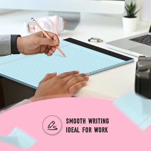 8.5x11 Legal Pads Colored Legal Pads Wide Ruled, 12 Pack Note Pads 8.5 x 11