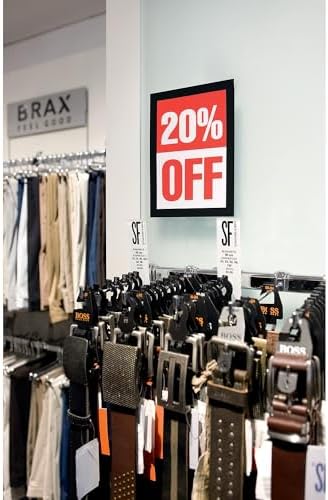 Durable Duraframe Sign Holder, Self-Adhesive, Black, Half-Letter, 2 Pack