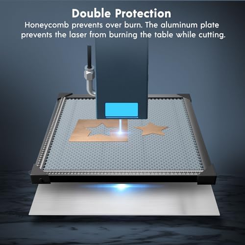 Longer B1 40W Laser Cutter with Air Assist, with Camera Kit, Auto Positioning & Capture,19.7"x 19.7" Honeycomb,Enclosure with Vent,8 Safety Features