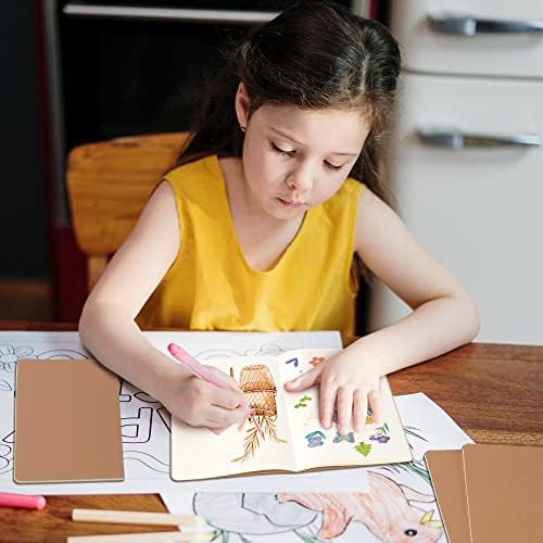 24 Pack Blank Notebook & Journal Bulk, Kraft Cover, Unlined Plain Thick Paper, A5 Size, 5.5x8.3 inch, 60 Page, Small Sketchbook Subject Note Pad Set for Women Men Kids Traveler Student Office
