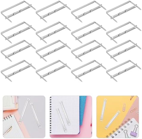 NOLITOY 50pcs Prong Paper Fasteners Metal Clips for Office Supplies, Iron Material with Double Hole Design, Prevents Papers from Shifting, Easy Insertion and Removal, for Home Offices