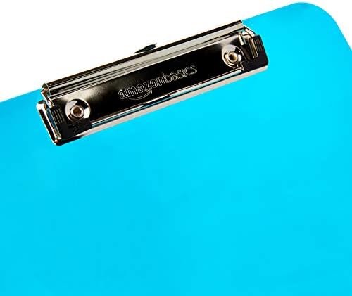 Amazon Basics Colorful, Sturdy, Lightweight Plastic Clipboards, Letter Size, Assorted Colors, Pack of 6