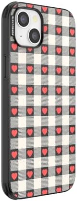 PopSockets iPhone 14 Plus Phone Case with MagSafe- Heartbreak Gingham