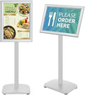 Heavy Duty Pedestal Sign Holder, 11"x17" Sign Stand Outdoor Indoor