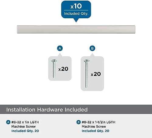 Amerock 10BX3713126 | Polished Chrome Cabinet Pull | 3-3/4 inch (96mm) Center-to-Center | 30 Pack | Cityscape | Furniture Hardware