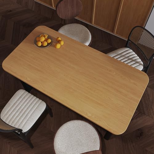 48"x118" Extra Wide Light Yellow Brown Walnut Wood Grain Contact Paper