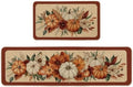 Artoid Mode Corn Flower Pumpkin Fall Kitchen Mats Set of 2-17x29+17x59