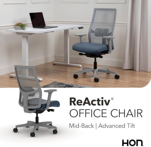 HON Ignition 2.0 ReActiv Ergonomic Office Chair, Lumbar Support, Ocean