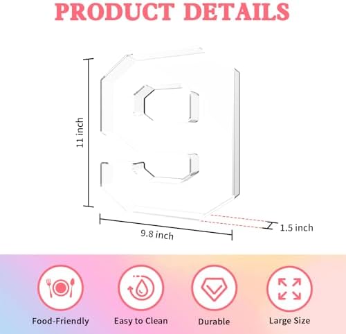 11" Acrylic Number Charcuterie Tray, Fillable Charcuterie Box (Number 9)