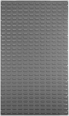 Akro-Mils 30161 Heavy Duty Wall Mount Garage Storage Steel Louvered Panel | Wall Storage Bin Hanging Organizer System for AkroBins, 36-Inch W x 61-Inch H, Grey, Single