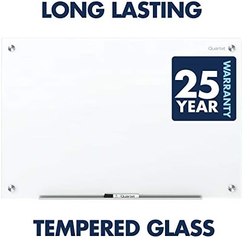 Quartet Dry Erase Board, Magnetic Whiteboard 4' x 3', Glass Board for Wall, Infinity, Brilliance White (G24836W)