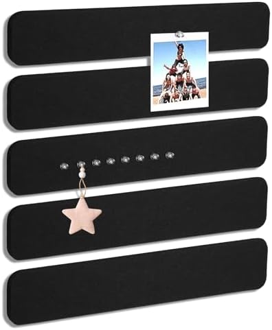 5 Pack Felt Bulletin Board Strips, 13x2 Inch Pin Board, Cork Boards