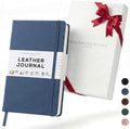 BEECHMORE BOOKS A5 5x8 Lined Leather Journal For Men, 120 GSM with Gift Box