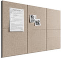 Bumusty 36"x 24" Large Felt Bulletin Board Tiles, Taupe