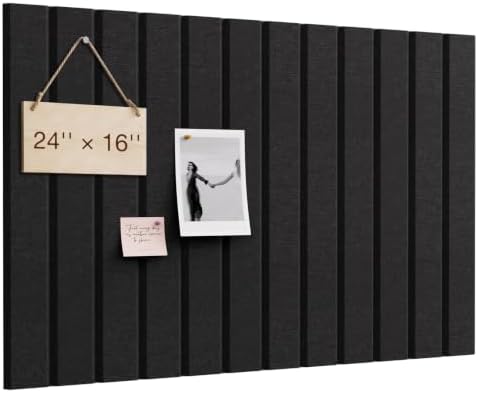 Felt Bulletin Board 24" X 16" Cork Board Alternative Black
