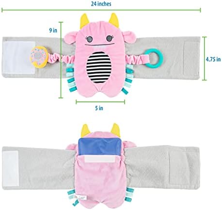 Dr. Brown's Gripebelt Heated Belly Band, Soothe Baby's Tummy with Gentle Warmth and Compression, Monster, 3m+, Pink
