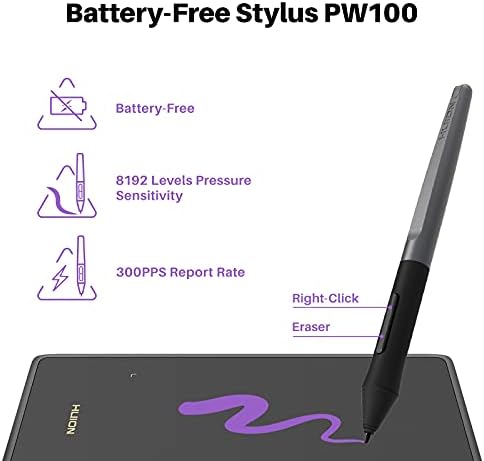 HUION Drawing Tablet H420X Graphics Tablet with 8192 Level Pen Pressure
