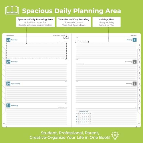 Planner 2026-2027 Daily Daily Weekly and Monthly,11.5"x8.5"