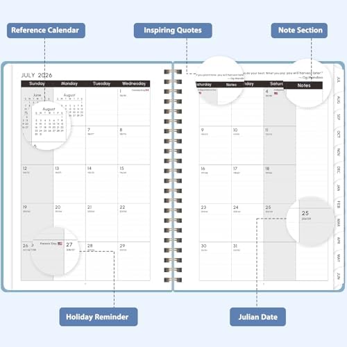 Planner 2026-2027, Weekly and Monthly Academic Planner, July 2026 - June 2027, Hardcover Calendar Agenda Book for School Year Planning, School Supplies for Teacher and Student, Letter Size(8.5'' x 11'')
