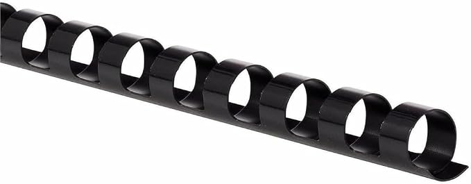 Mead CombBind Binding Spines/Spirals/Coils/Combs, 3/8", 55 Sheet Capacity, Black, 125 Pack (4000132)