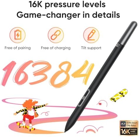 XPPen Magic Drawing Pad 12.2 Inch Standalone Drawing Tablet No Computer Needed with 16384 Pressure Levels X3 Pro Slim Stylus Tilt Support Paper-Like Screen 8GB + 256GB for Digital Drawing Artists