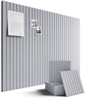 Fluxynara 48" x 36" Large Felt Bulletin Board, Soft Gray