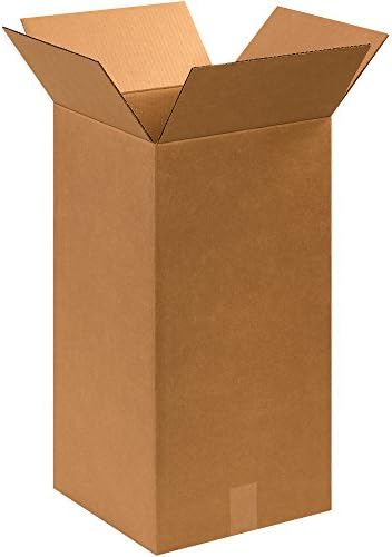 BOX USA 12 x 12 x 24 Corrugated Cardboard Boxes, Tall 12"L x 12"W x 24"H, Pack of 25 | Shipping, Packaging, Moving, Storage Box for Home or Business, Strong Wholesale Bulk Boxes