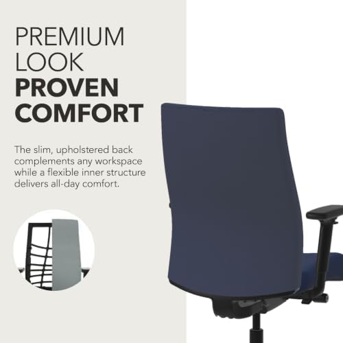 HON Ignition 2.0 Ergonomic Office Chair, Lumbar Support, Desk Chair, Indigo