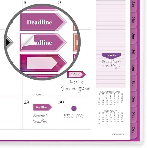 Mead Cambridge 2027 Planner, Weekly & Monthly, 8.5" x 11", Abyss (1848-905-27)