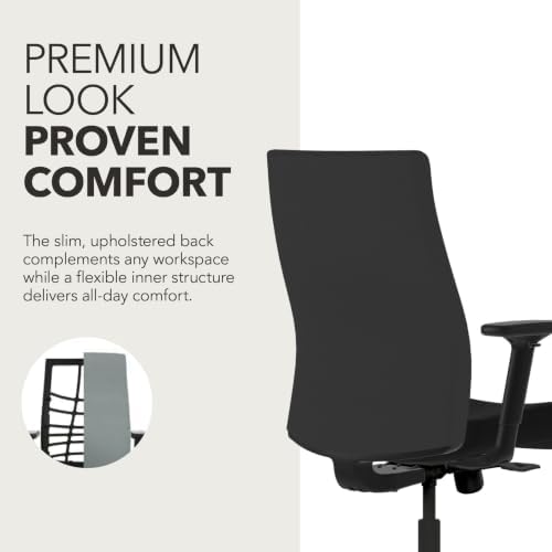 HON Ignition 2.0 Ergonomic Office Chair, Lumbar Support, Desk Chair, Black