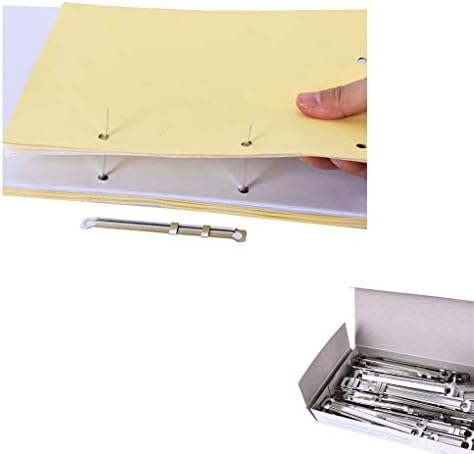 Metal Paper Fastener File Fastener,3.15"(80mm) Between 2 Hole,Box of 50 Complete Sets Binding Folder