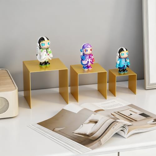 Display Stand & Risers, 6 Pcs Set Metal Rectangular Cupcake Stands