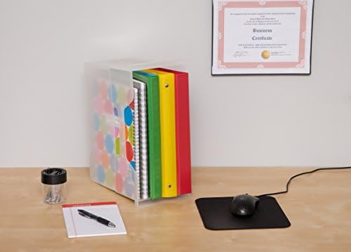 IRIS USA 6-Pack Medium Desktop File Box with Open Lid, Clear | Organize classroom papers, lesson plans and supplies with portable storage for teachers, schools and educators