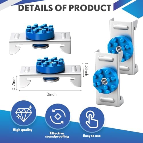 40 Pack Soundproofing Sound Isolation Clips Resilient Channel Mounting Clip Reduces Noise from Noisy Neighbors for Apartment Recording Studio Sound Proofing for Walls and Ceilings (Blue)
