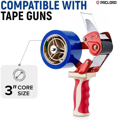 3" x 110 Yards Blue Packing Tape, 2 Rolls - 2.0 Mil Carton Sealing Tape