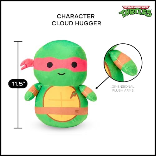 Northwest Teenage Mutant Ninja Turtles Plush TMNT Stuffed Animal Toys Cloud Hugger Pillow Officially Licensed Hugger Pillow 11.5 Inches