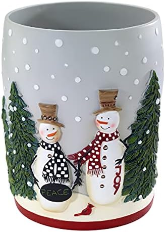 Avanti Linens - Waste Basket, Decorative Trashcan, Guest Bathroom Essentials, Holiday Home Decor (Country Friends Collection)