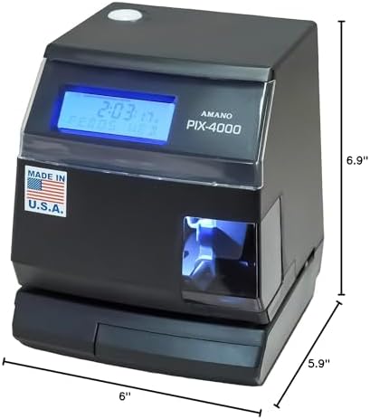 AMANO Heavy-Duty economical, and Fully Automatic Electronic time and Date Stamping Machine (PIX-4000)