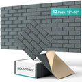 Soundsbay 12-Pack Brick Acoustic Panels, Self-Adhesive, 12"X12"